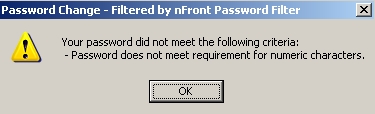 Vista Client Password Change Failure Screen
